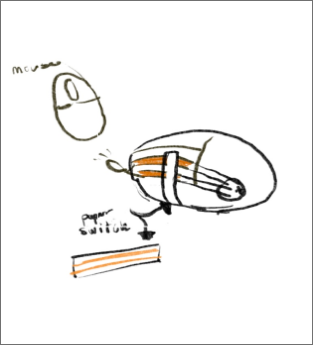 an image of a trigger type light up. when the user clicks the switch will complete and light will blink