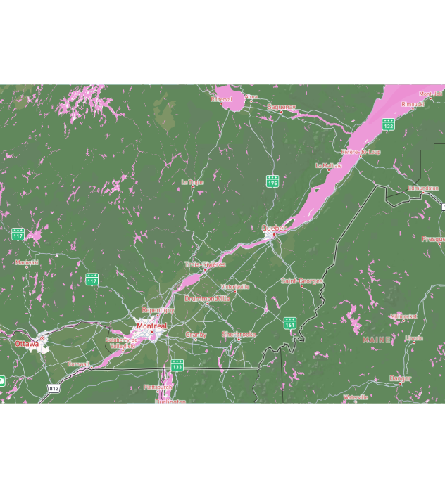 pink bodies of water with red typography